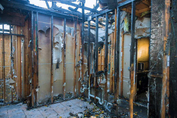 Professional Soot Cleanup technician working in Harvard, IL